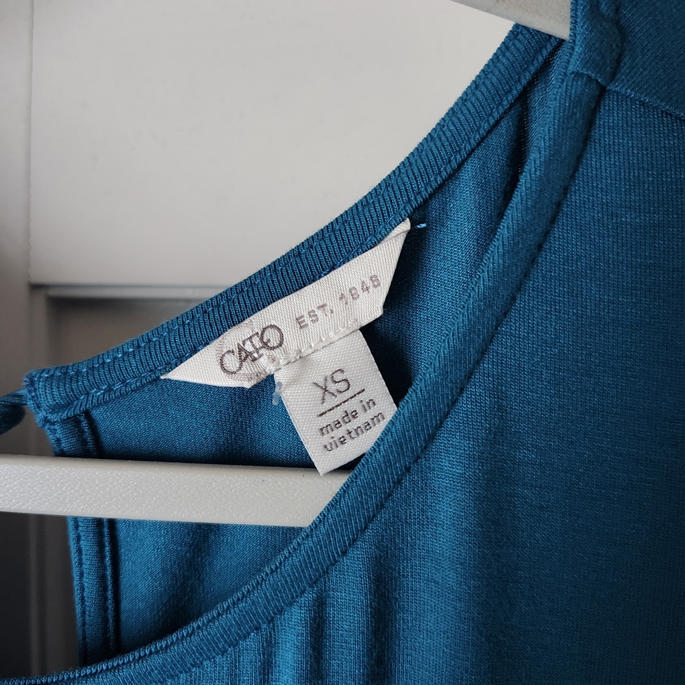 NWOT Elegant Teal Maxi Knit Dress - Picture 5 of 7